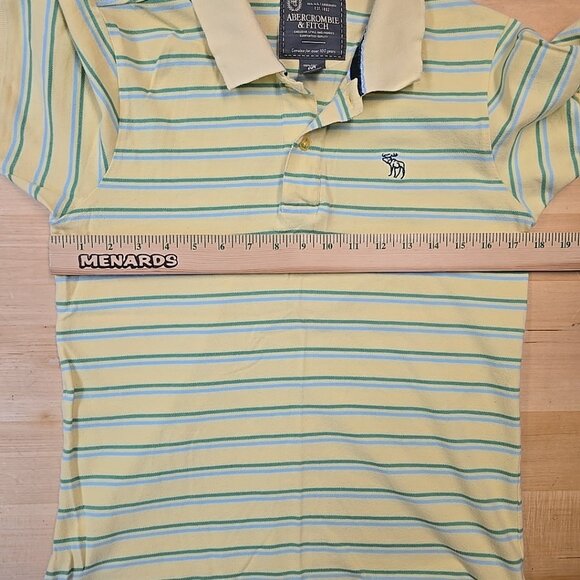 VTG Abercrombie & Fitch Muscle Polo Shirt Men Size Medium (Fits Small) Y2K Rugby - Picture 4 of 7